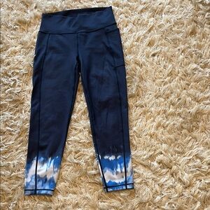 Navy and White Kids Leggings